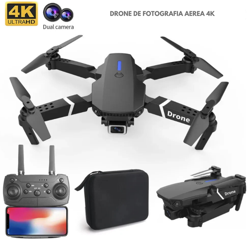 Professional Drone E88 4K Wide-Angle HD 1080P Camera WiFi FPV Height Hold Foldable RC Drone Quadrotor Helicopter Children's Toys